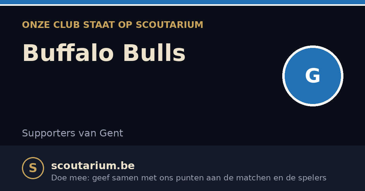 Onze club staat op Scoutarium: Buffalo Bulls