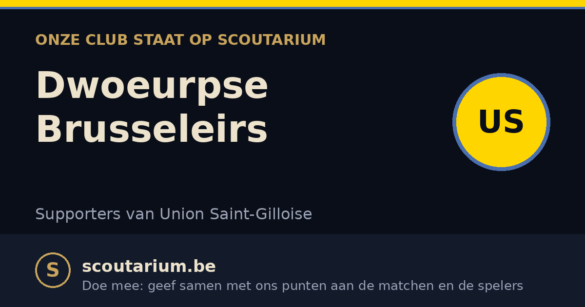 Onze club staat op Scoutarium: Dwoeurpse Brusseleirs