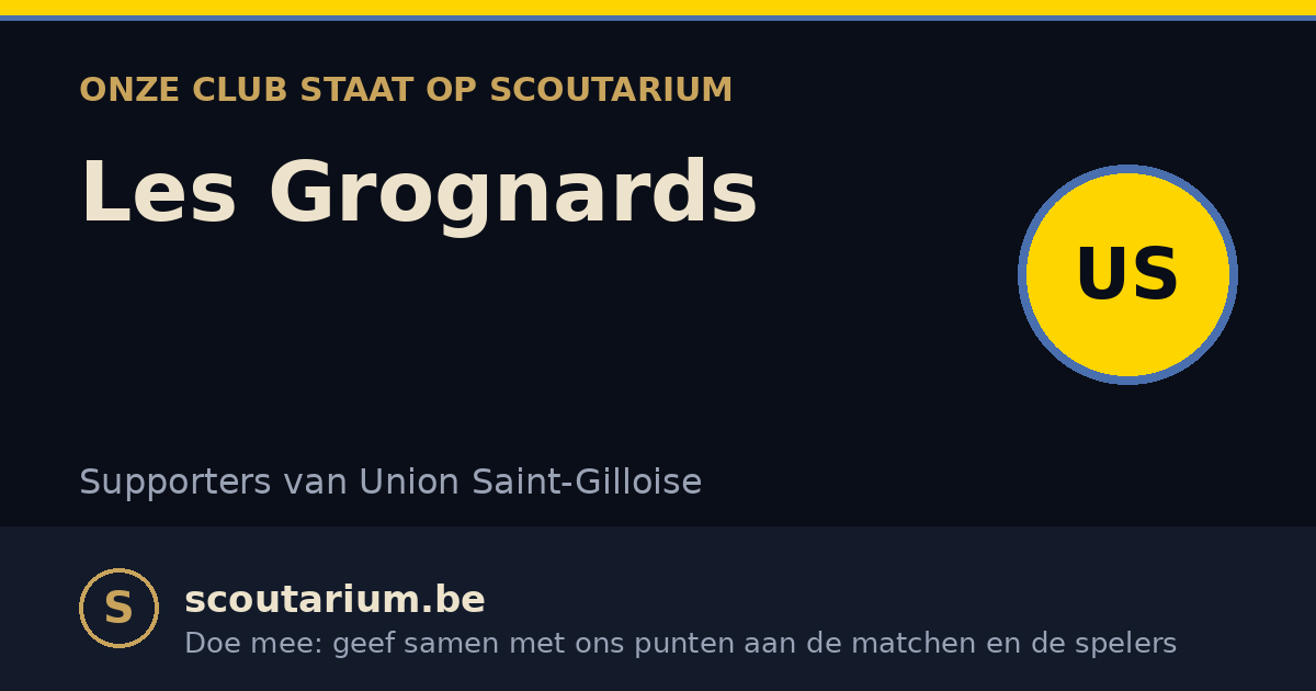 Onze club staat op Scoutarium: Les Grognards