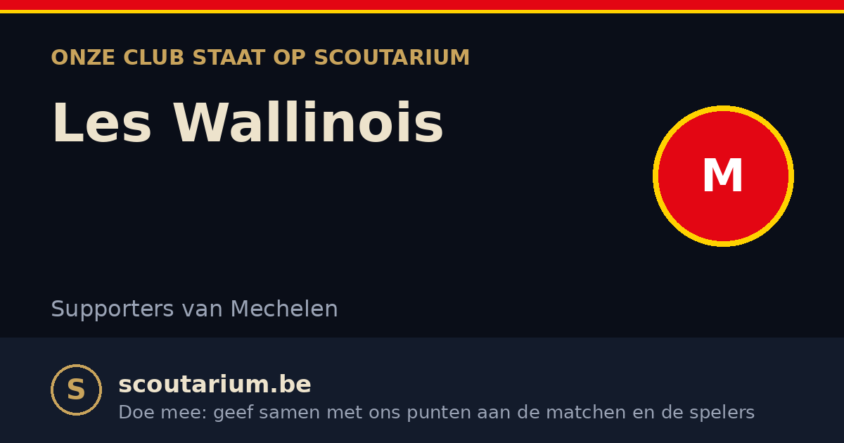 Onze club staat op Scoutarium: Les Wallinois