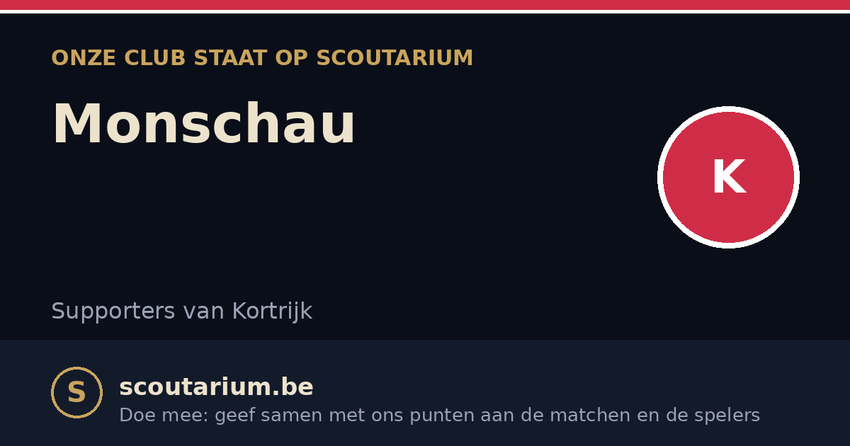 Onze club staat op Scoutarium: Monschau