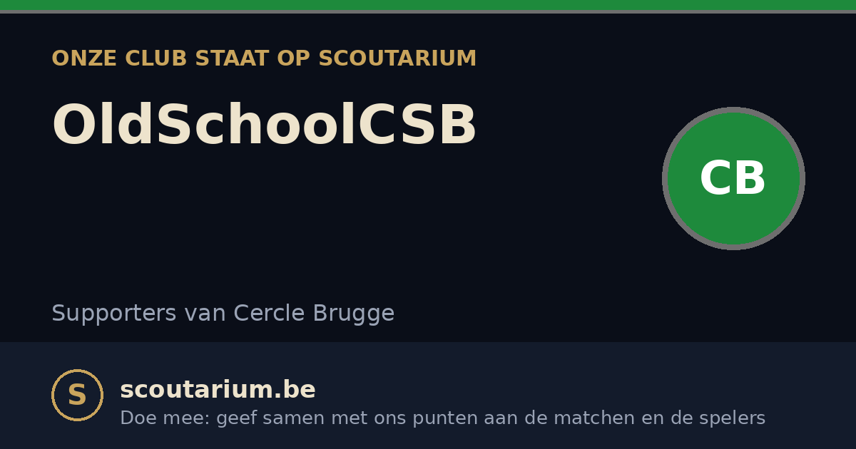 Onze club staat op Scoutarium: OldSchoolCSB
