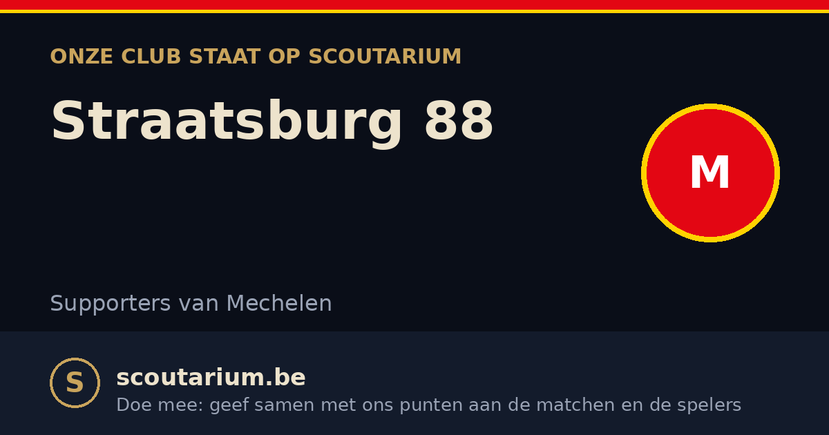 Onze club staat op Scoutarium: Straatsburg 88