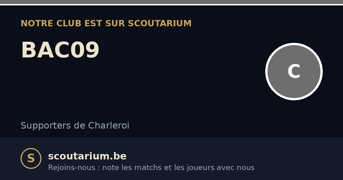 Notre club est sur Scoutarium : BAC09