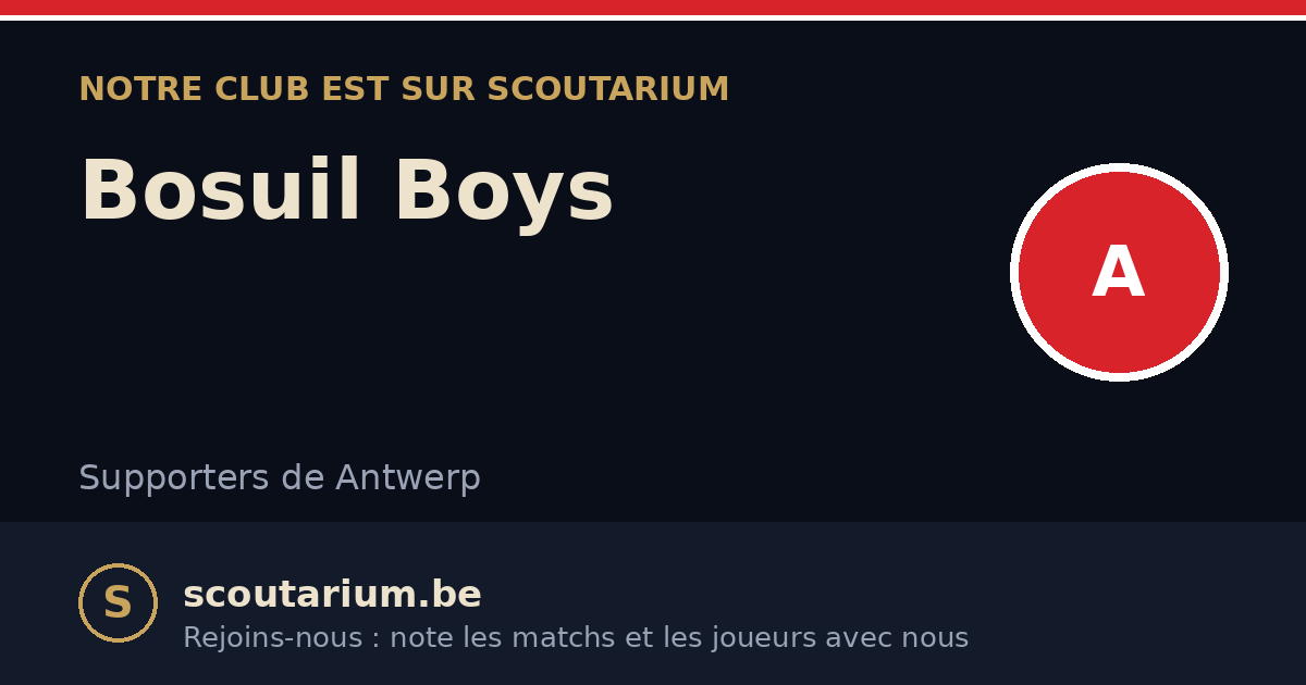 Notre club est sur Scoutarium : Bosuil Boys