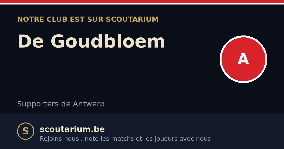 Notre club est sur Scoutarium : De Goudbloem