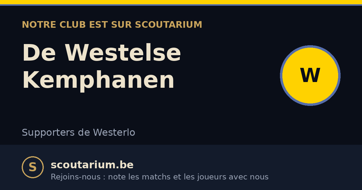 Notre club est sur Scoutarium : De Westelse Kemphanen