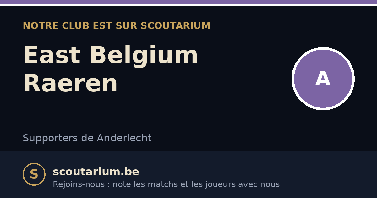 Notre club est sur Scoutarium : East Belgium Raeren
