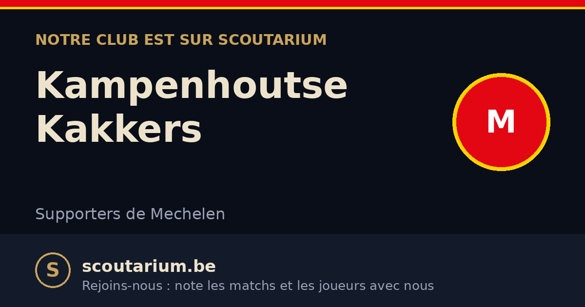 Notre club est sur Scoutarium : Kampenhoutse Kakkers
