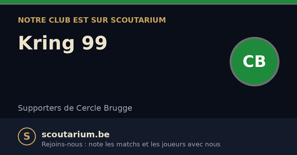 Notre club est sur Scoutarium : Kring 99