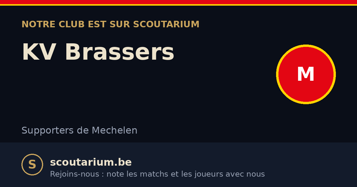 Notre club est sur Scoutarium : KV Brassers