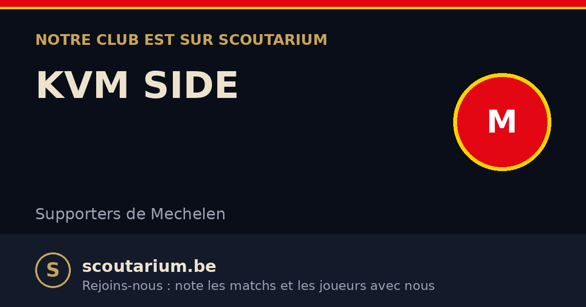 Notre club est sur Scoutarium : KVM SIDE