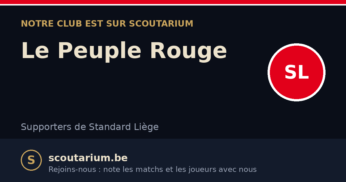 Notre club est sur Scoutarium : Le Peuple Rouge