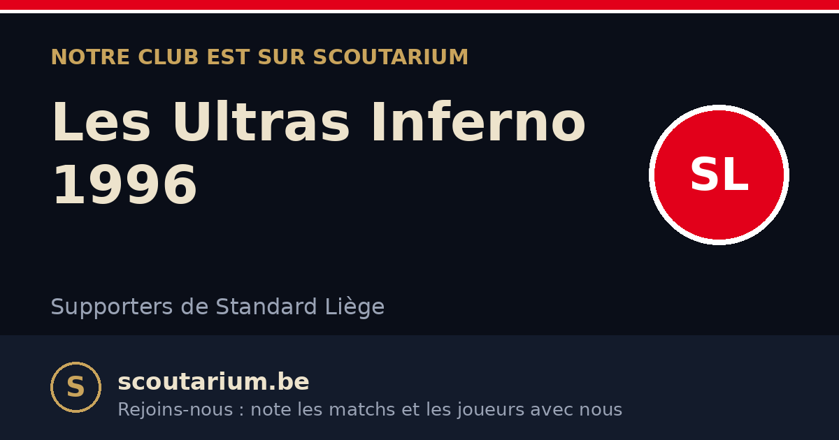 Notre club est sur Scoutarium : Les Ultras Inferno 1996