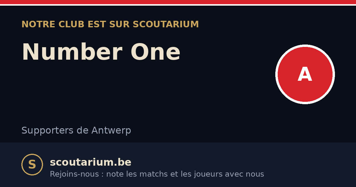 Notre club est sur Scoutarium : Number One