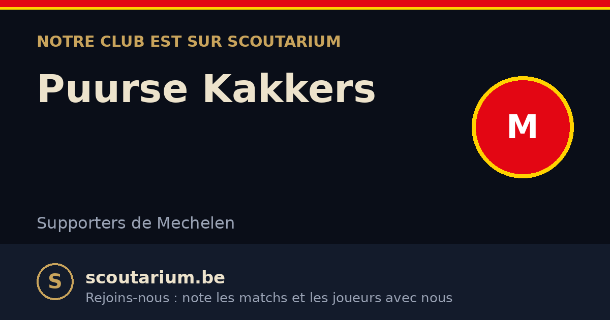 Notre club est sur Scoutarium : Puurse Kakkers