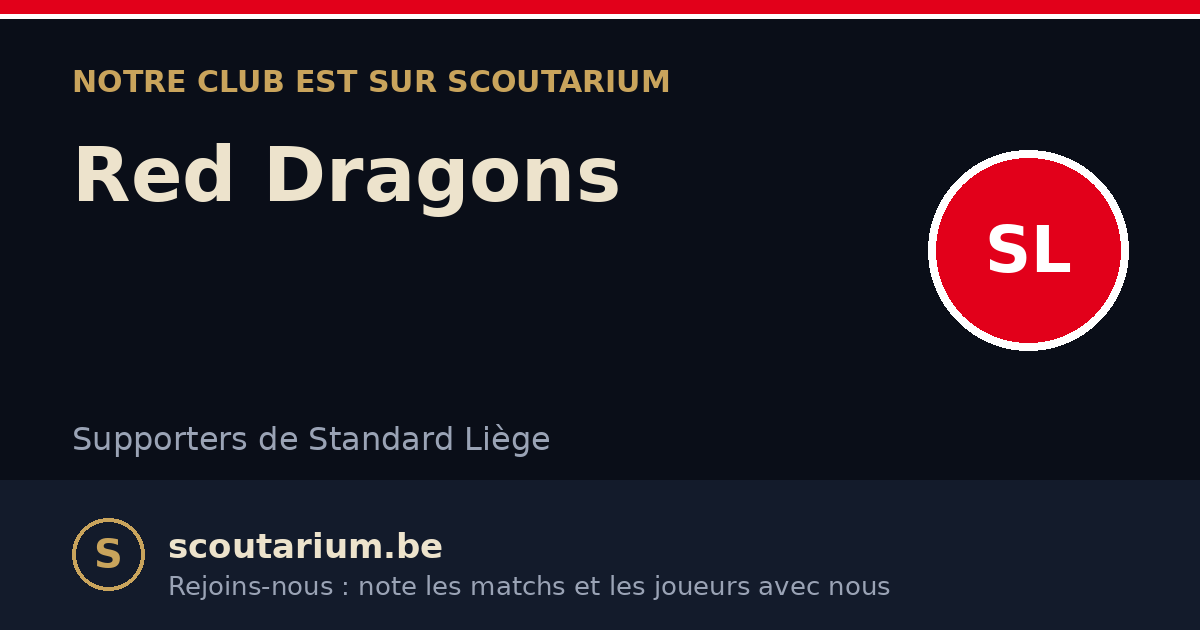 Notre club est sur Scoutarium : Red Dragons