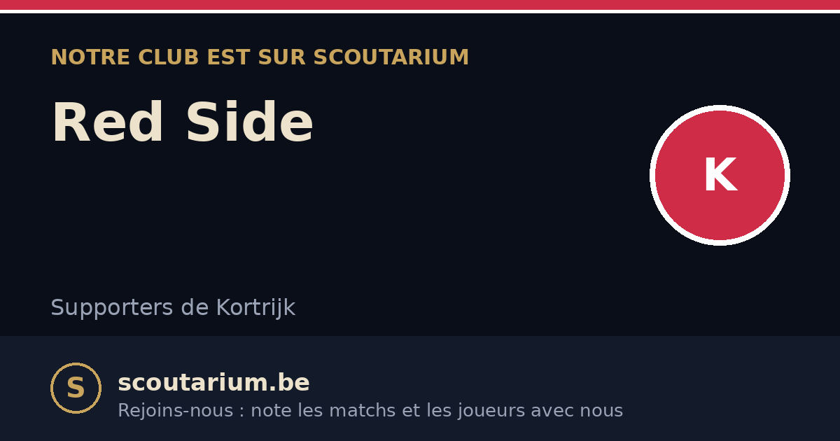 Notre club est sur Scoutarium : Red Side