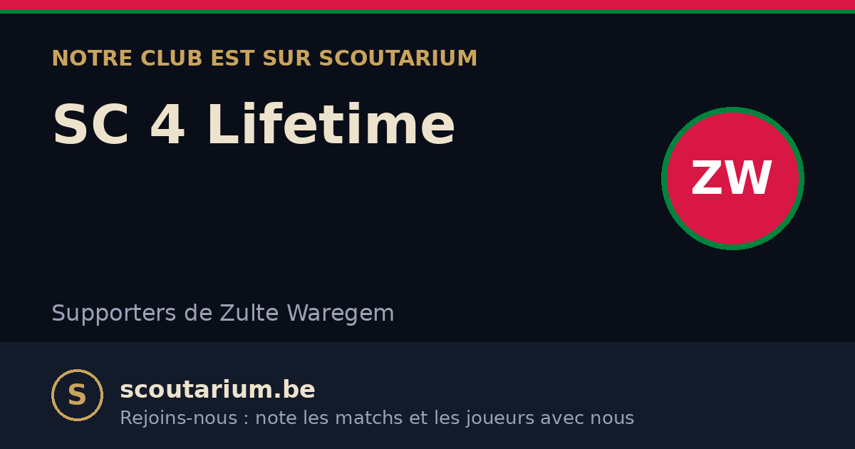 Notre club est sur Scoutarium : SC 4 Lifetime