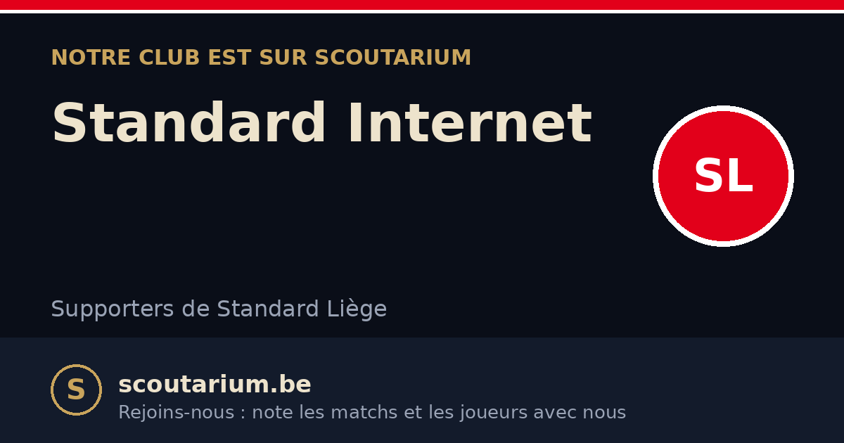Notre club est sur Scoutarium : Standard Internet