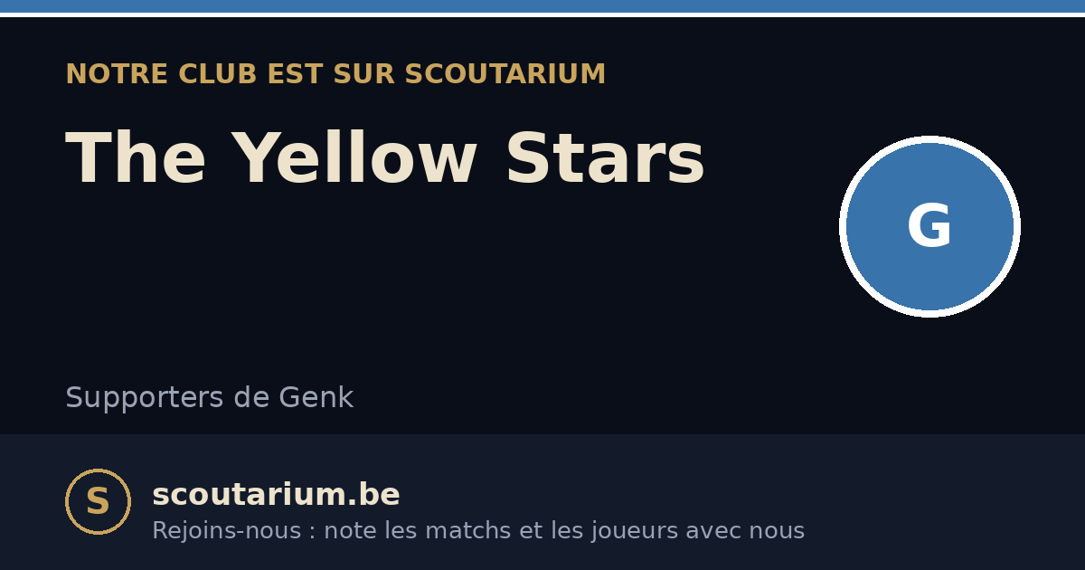 Notre club est sur Scoutarium : The Yellow Stars