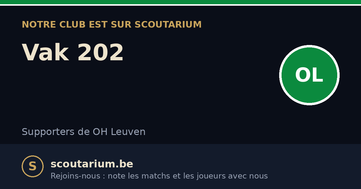Notre club est sur Scoutarium : Vak 202