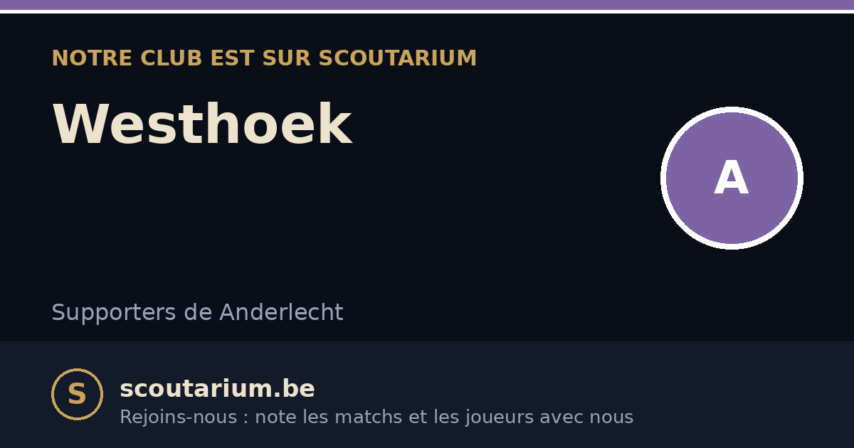 Notre club est sur Scoutarium : Westhoek