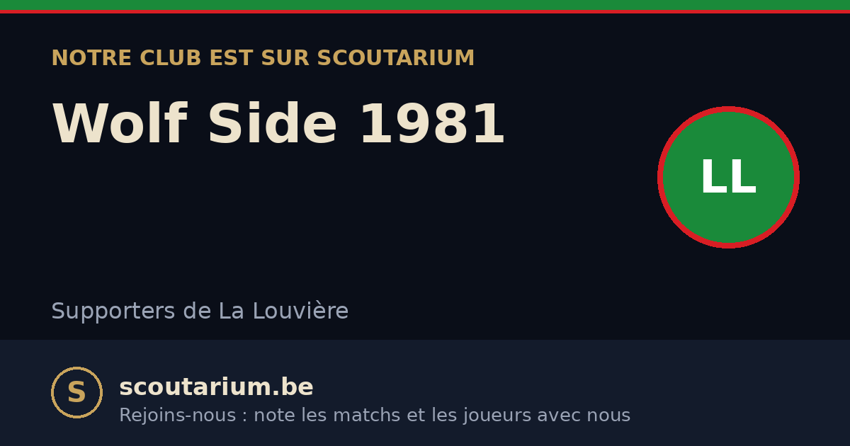 Notre club est sur Scoutarium : Wolf Side 1981
