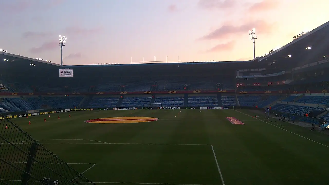 De Cristal Arena (nu Cegeka Arena), februari 2013